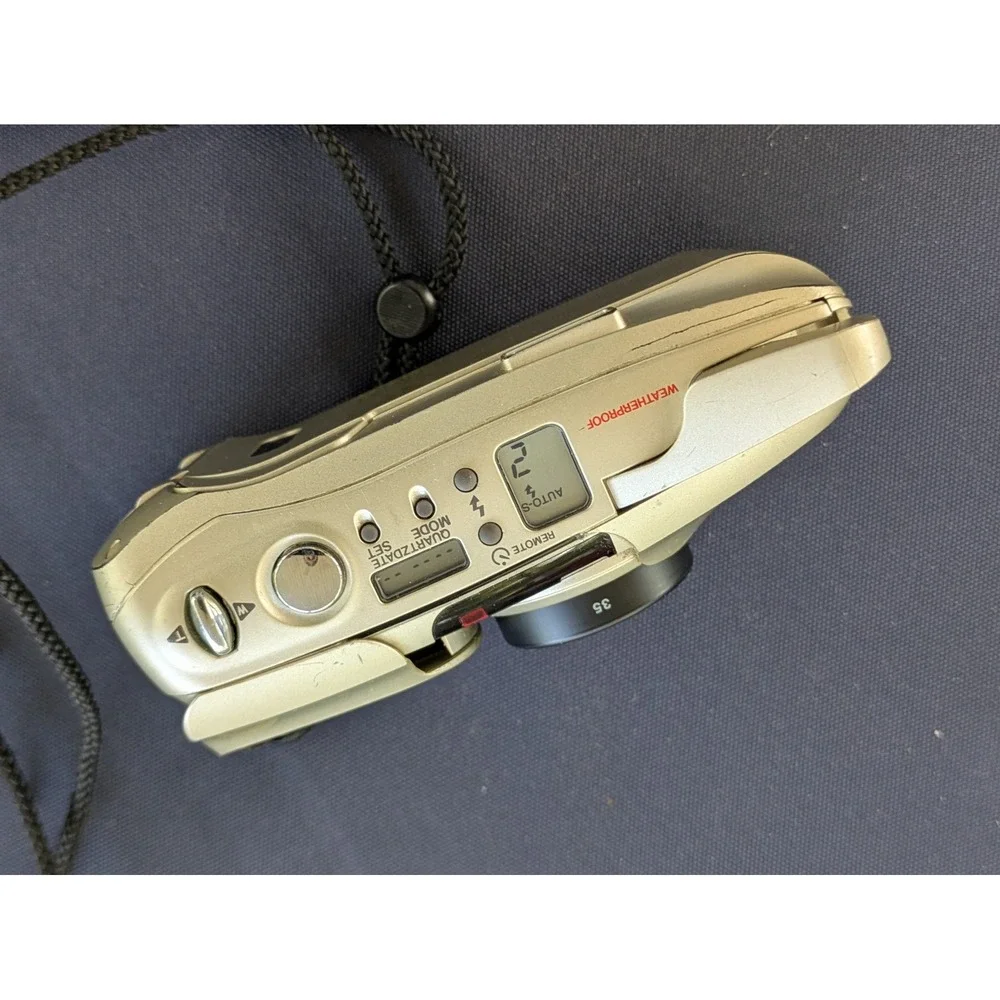 Olympus Infinity Stylus Zoom 70 35mm Film Camera Champagne Parts Repair